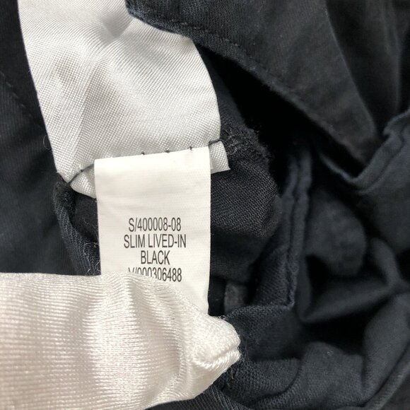 Banana Republic Lived In Slim Fit Chino Pant Mens 34x30 Black Stretch Flat Front - Picture 11 of 11